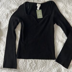 NWT H&M sweetheart ribbed top